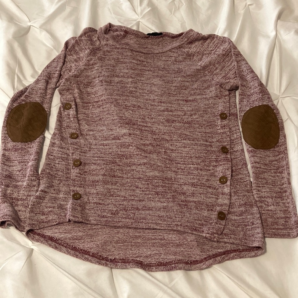 Heathered maroon sweater